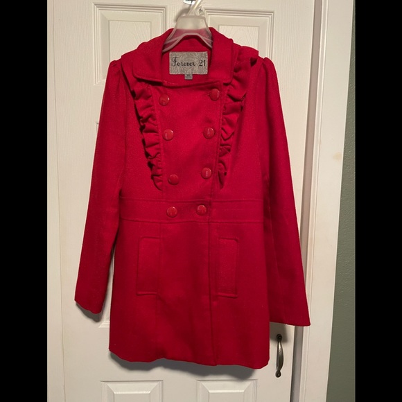 Jackets & Blazers - Red Pea Coat